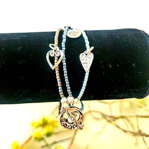 NWOT silver three layer bracelet
